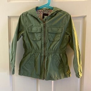 Little girls canvas hooded jacket. Size 6-7 GAP.